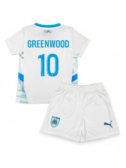 Olympique de Marseille Mason Greenwood #10 Heimtrikotsatz für Kinder 2024-25 Kurzarm (+ Kurze Hosen)